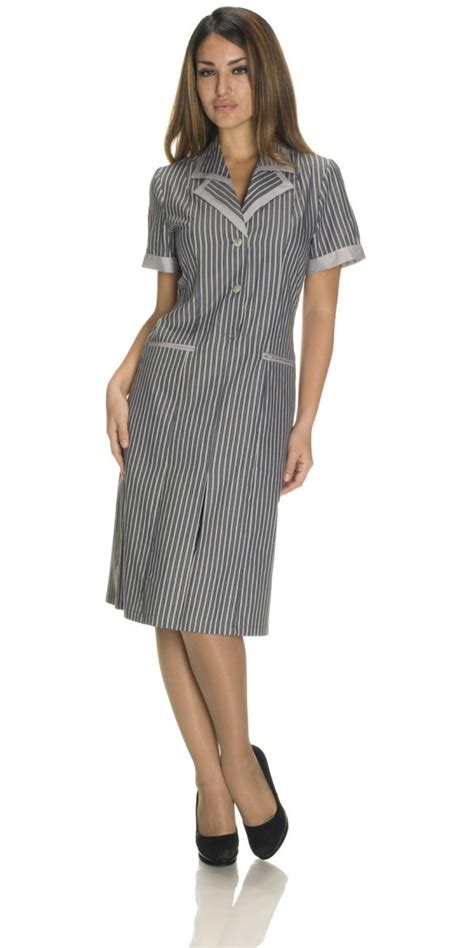 Greta Grey Striped Dress Corbaraweb