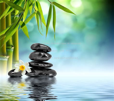 Relaxing Spa Zen Reflection Water Stones Hd Wallpaper 1717772