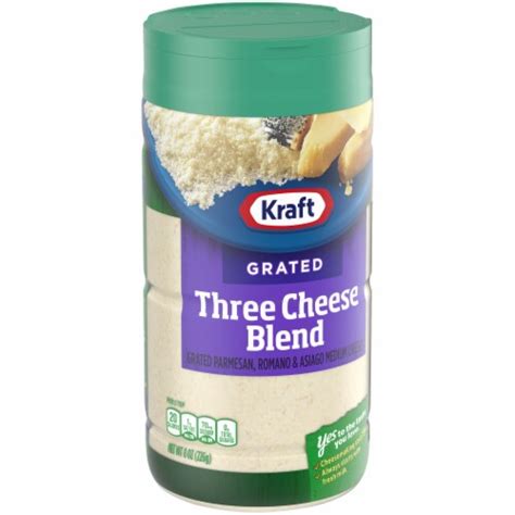 Kraft Three Cheese Blend Grated Cheese 8 Oz Harris Teeter