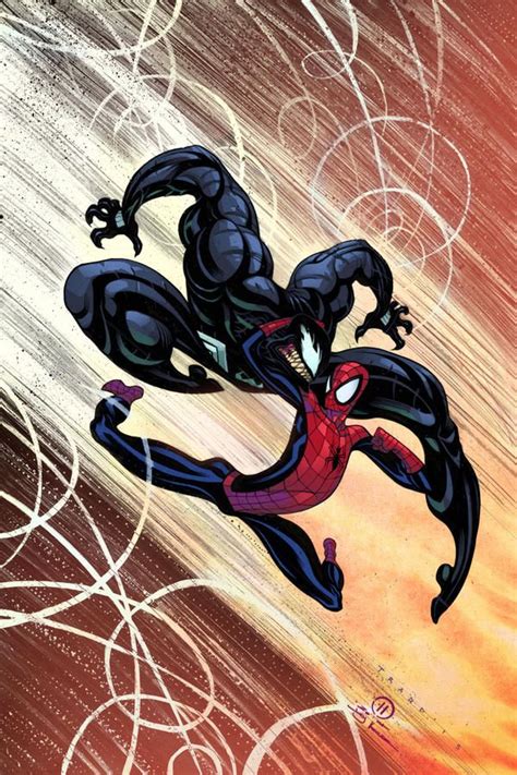 Spidey Vs Venom By Tradd Moore Colors By Me By Joeyvazquez On Deviantart Marvel Comics Art