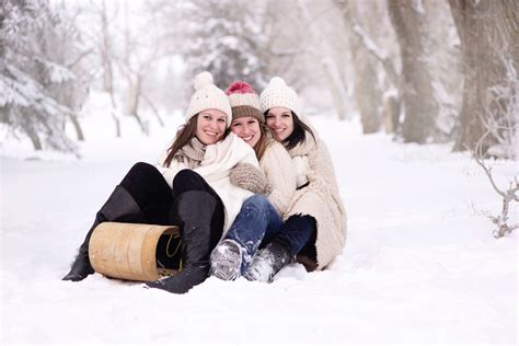 Free Images Snow Winter Weather Season Girls Happy Happiness