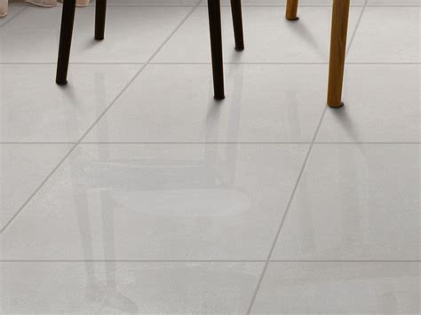 Briley White Ecotec Shiny Glazed Porcelain Floor Tile 600 X 600mm
