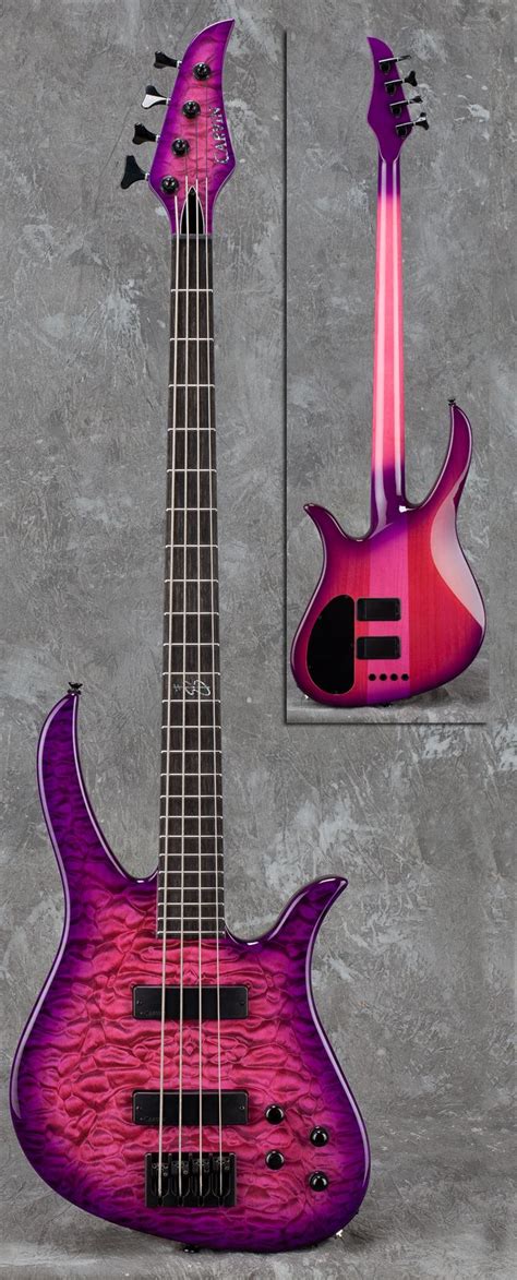 Pink Translucent Purple Burst Custom Bass Got Wood Bass Guitars