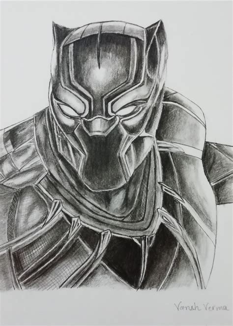 Black Panther Sketch Made By Me Wakanda Forever Sketches