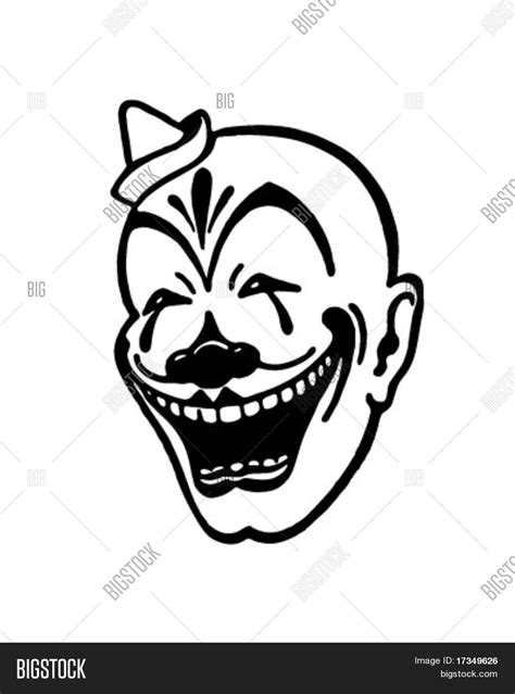 Clown Face Retro Ad Vector And Photo Free Trial Bigstock