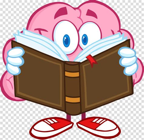 Cartoon Brain Reading A Book Clipart Royalty Free Clip