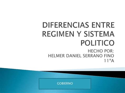Diferencias Entre Regimen Y Sistema Politico