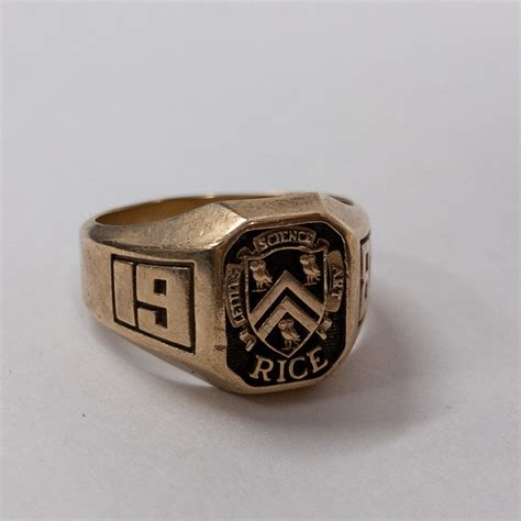 10k Gold Rice University Class Ring