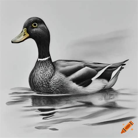 Realistic Pencil Drawing Of A Duck On Craiyon