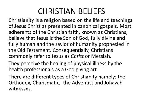 ppt-religious-beliefs-pertaining-to-health-care-christianity,-islam