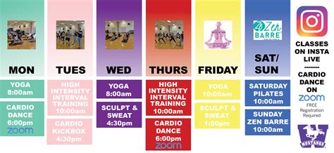 New May Fitness Class Schedule Staying Active At Home Sport And