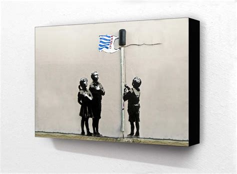 Banksy Tesco Flag Kids Horizontal 6 X 4 Inches Postcard Size Block