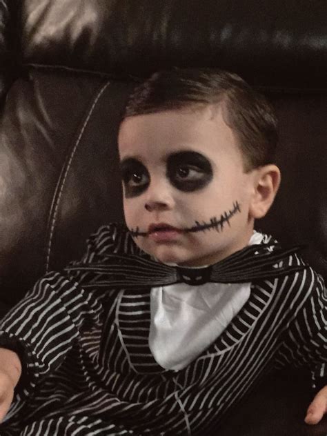 Toddler Jack Skellington Costume And Makeup Happy Halloween Twin