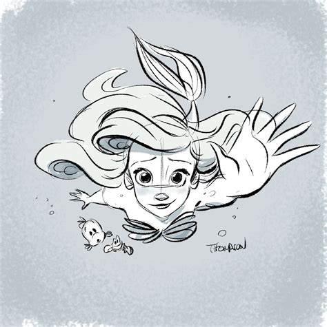Pin By Marianne Chua On Disney Random Disney Sketches Mermaid