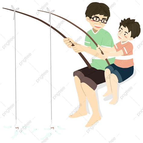 Cartoon Father And Son White Transparent Cartoon Father And Son Design