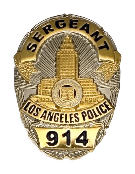 Los Angeles Police Department Lapel Pin Sergeant 914 Chicago Cop Shop