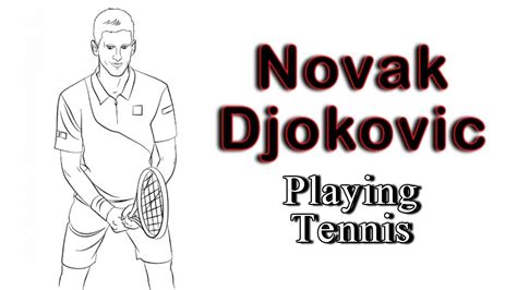 How To Draw Novak Djokovic Drawing Easy Okovi Sketch Playing Tennis Art For Beginners