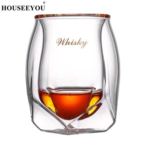 houseeyou double walled glass whisky rum xo chivas regal wine cups beer ice whiskey drinking
