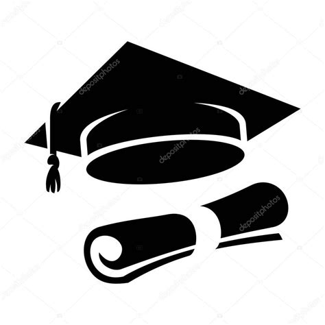 Black Graduation Cap Diploma Icon — Stock Vector © Infoorlylv 148298289