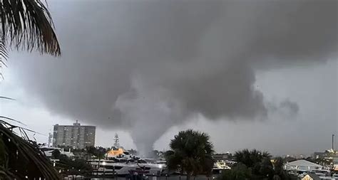 Horror Moment Tornado Rips Through Fort Lauderdale Causing Wave Of