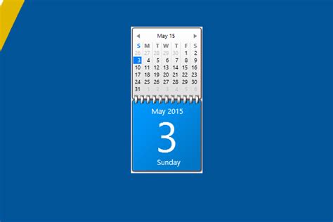 Blue Calendar Windows Gadget Win Gadgets