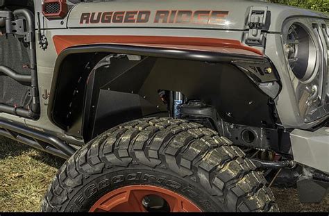 Rugged Ridge 1161561 Aluminum Inner Fender Flare Liners Front Liners