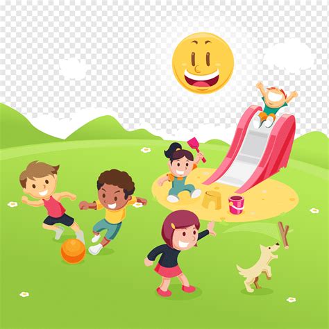 Top 170 Cartoon Children Playing In The Park