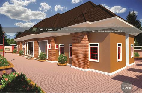 Bungalow House Plan Designs In Nigeria Low Cost Buildings Draeve