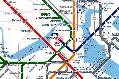 Bowdoin Station Map Boston Subway