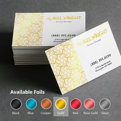 Metallic Business Card Printing Best Images