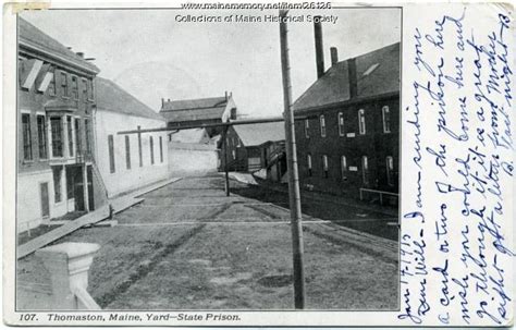 Maine State Prison Yard Thomaston Ca 1915 Maine Memory Network