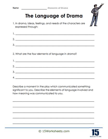 Elements Of Drama Worksheets Printable