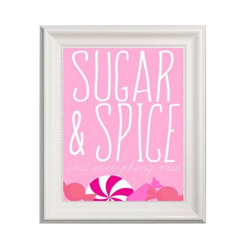 Sugar And Spice And Everything Nice Digital Download Nursery Print Sugar And Spice Nursery