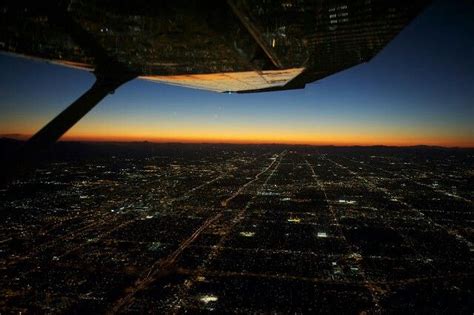 Sunset Over Phoenix Flying Photography Airplane View Scenes