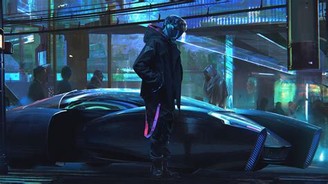 Cyberpunk Car Sci Fi Digital Art 4k 132 Wallpaper