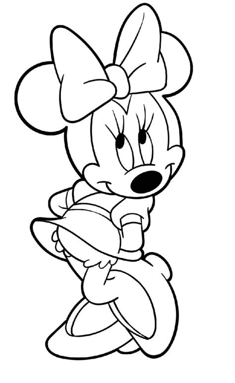 Ausmalbilder Minni Maus Kostenlos Malvorlagen Zum Ausdrucken Mickey Drawing Minnie Mouse