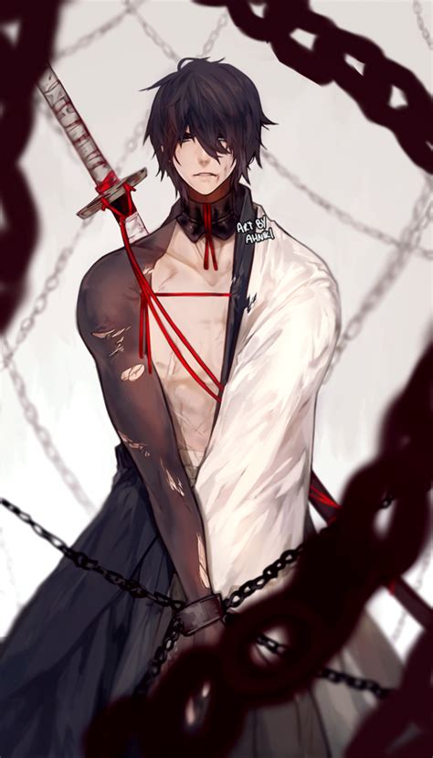 Chained By Ahniki On Deviantart Anime Demon Boy Evil Anime Dark Anime