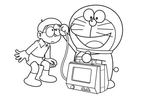 34 Gambar Kartun Polos Tanpa Warna Kumpulan Gambar Doraemon Paling