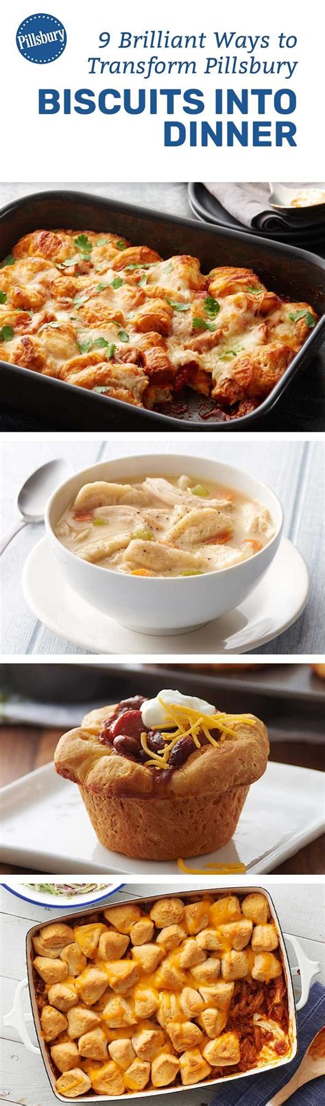 These 55 easy dinner recipes that require minimal effort. 9 Ways to Transform Pillsbury Biscuits into Dinner ...