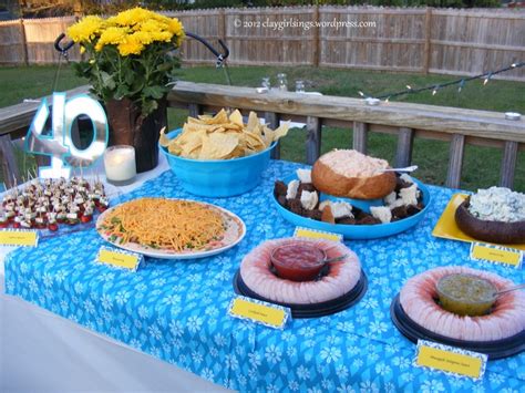 We gathered our favorite 40th birthday party ideas to choose from. Food Table | 40th Birthday Party | Pinterest