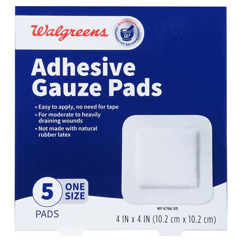 Walgreens Bordered Gauze Adhesive Pads 4x4 Inch Walgreens