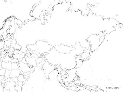 Outline Map Of Asia With Countries And Neighbouring Countries Free