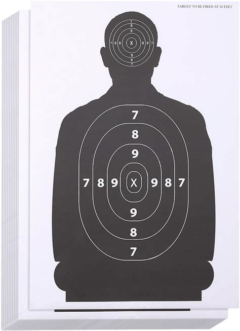 Juvale Shooting Range Paper Silhouette Targets For Firearms 17 X 25 In