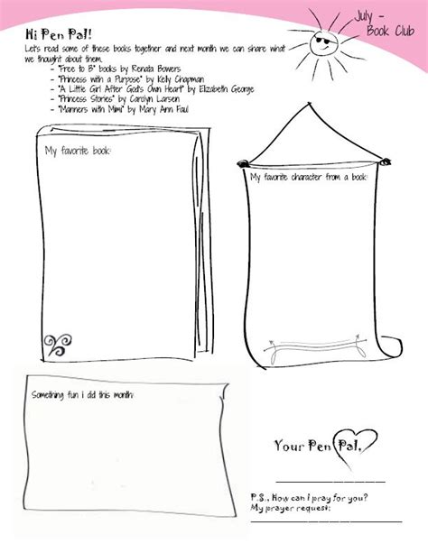 Download These Pages Of The Ahg Pen Pal Program Packet For Creative