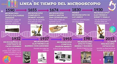 Línea Del Tiempo Del Microscopio Y Células Hasta La Actualidad