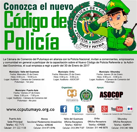 Conozca el nuevo Código de Policía Cámara de Comercio del Putumayo