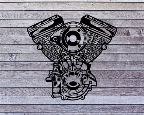 Motorcycle Engine Svg Cut File Instant Download Design For Etsy