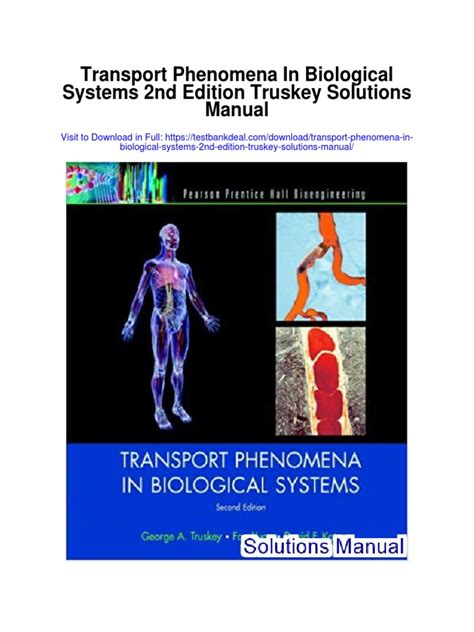 Transport Phenomena In Biological Systems 2nd Edition Truskey Solutions