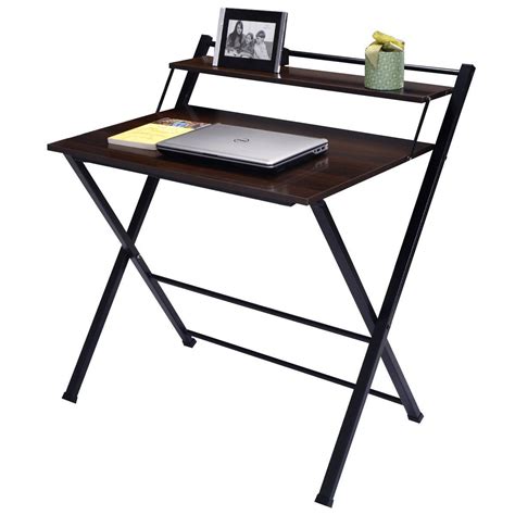 Shop wayfair for all the best folding desks. Foldable 2-tier Wood Computer Desk | Computer desks for ...