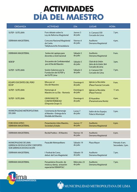 Programa De Actividades Por El Día Del Maestro Blog De Derrama